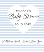 Eco Friendly Hearts and Stripes Baby Shower